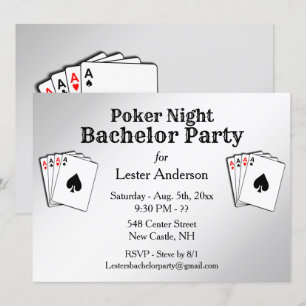 Titre personnalisé Poker Night Party Invitation