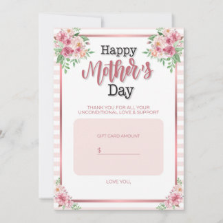 Titulaire de carte cadeau de fête des mères