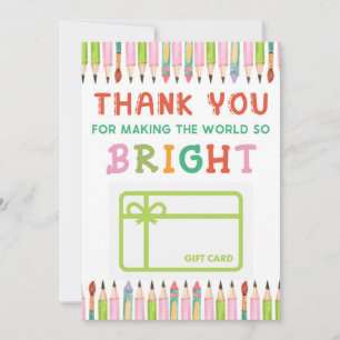 Titulaire de carte cadeau Merci Bright World