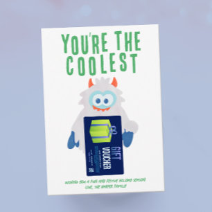 Titulaire de carte cadeau Whimsical Yeti Holiday