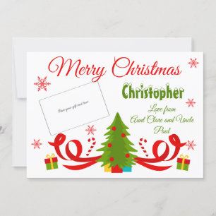 Titulaire de la carte cadeau de l'arbre traditionn