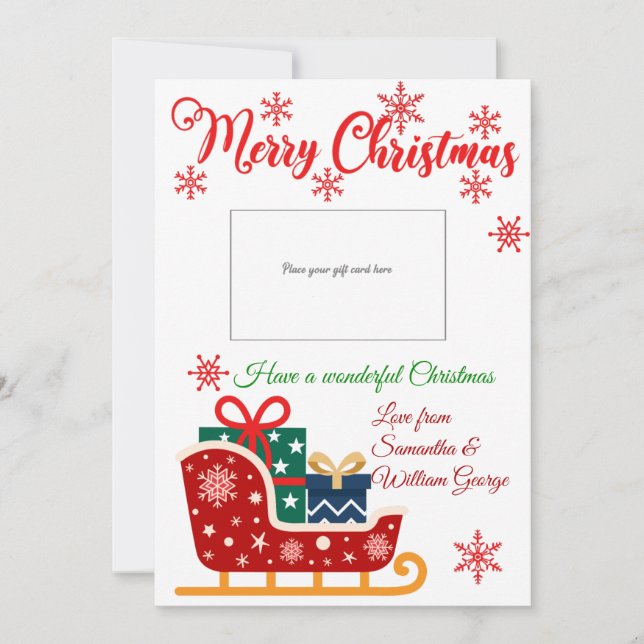 Titulaire de la carte cadeau de vacances Père Noël (Devant)