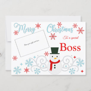 Titulaire traditionnel de carte cadeau Snowman Bos