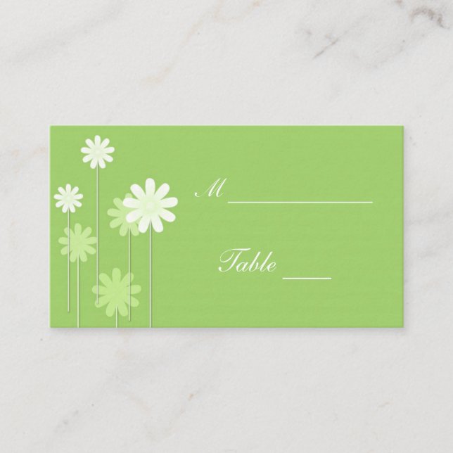 Titulaires de la carte Mariage Place Daisy Vert (Devant)