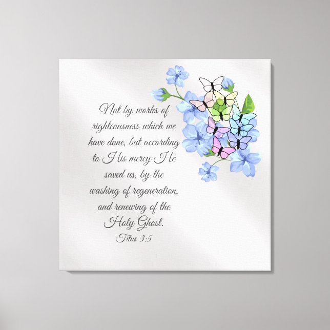 Titus 3:5 canvas print (Front)