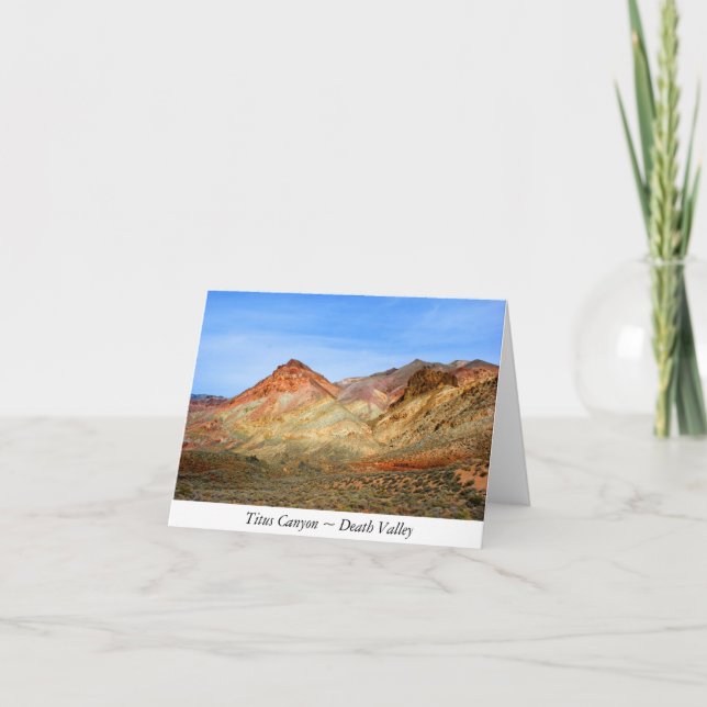Titus Canyon, Death Valley Note Card (Front)