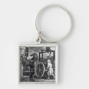 Titus Oates on the third day of his punishment Keychain