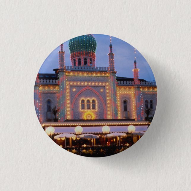 Tivoli Gardens in Copenhagen, Denmark 1 Inch Round Button (Front)