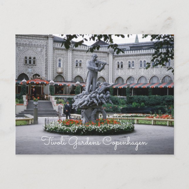 Tivoli Gardens Vintage Amusement Park Copenhagen Postcard (Front)