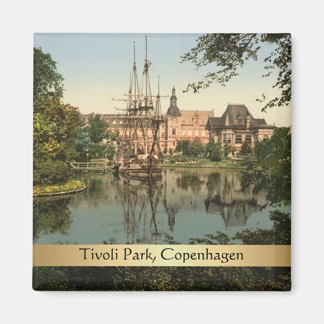 Tivoli Park, Copenhagen, Denmark Magnet (Front)