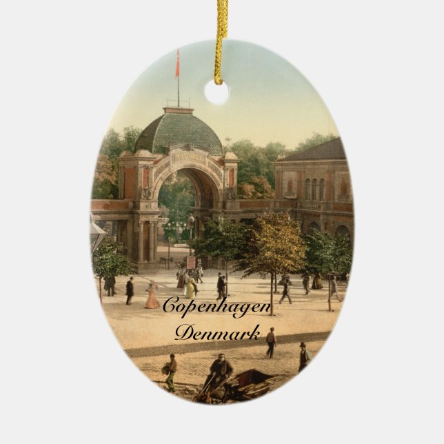Tivoli Park Entrance Copenhagen Ceramic Ornament (Front)