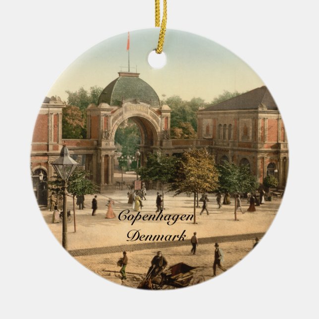 Tivoli Park Entrance Copenhagen Ceramic Ornament (Front)