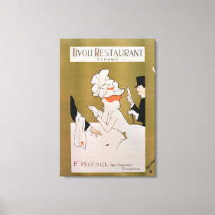 'Tivoli Restaurant, Strand', London (colour litho) Canvas Print