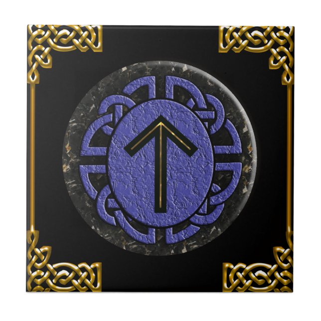 "tiwaz" elder futhark tile (Front)