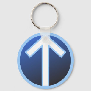 Tiwaz Teiwaz Tyr Warrior Rune Keychain