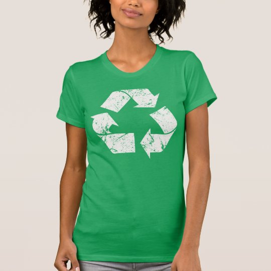TJED Vintage White Recycle Sign Dark T-Shirt