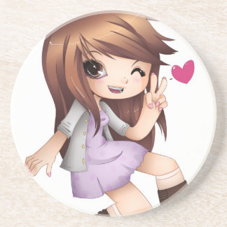 TK dessous de verre en grès chibi