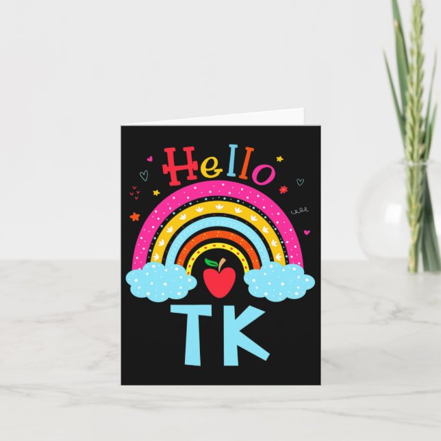 Tk Teacher Transitional Kindergarten Back To Schoo Card (Front)