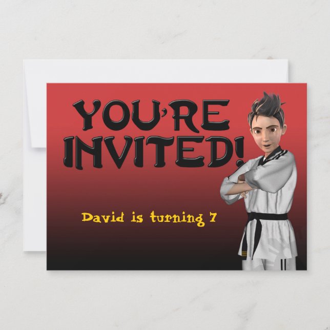 TKD Boy Invitation (Front)