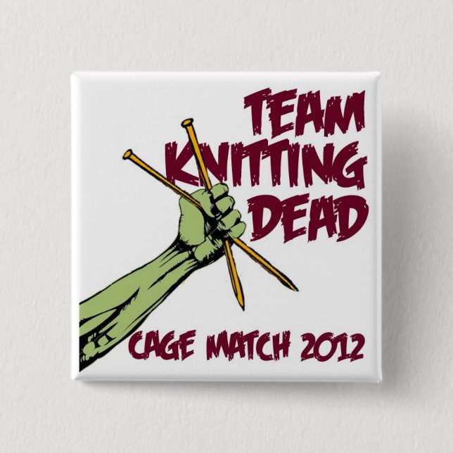 TKD Cage Match 2012 Badge 2 Inch Square Button (Front)