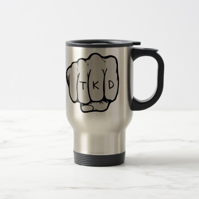 TKD Fist Travel Coffee Mug (Right)