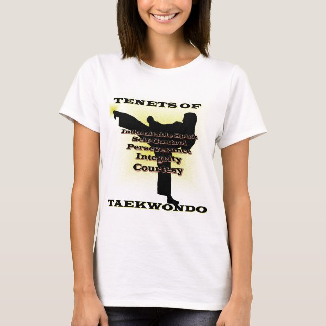 TKD Tenets Gold Highlight T-Shirt (Front)