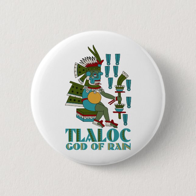 Tlaloc 2 Inch Round Button (Front)