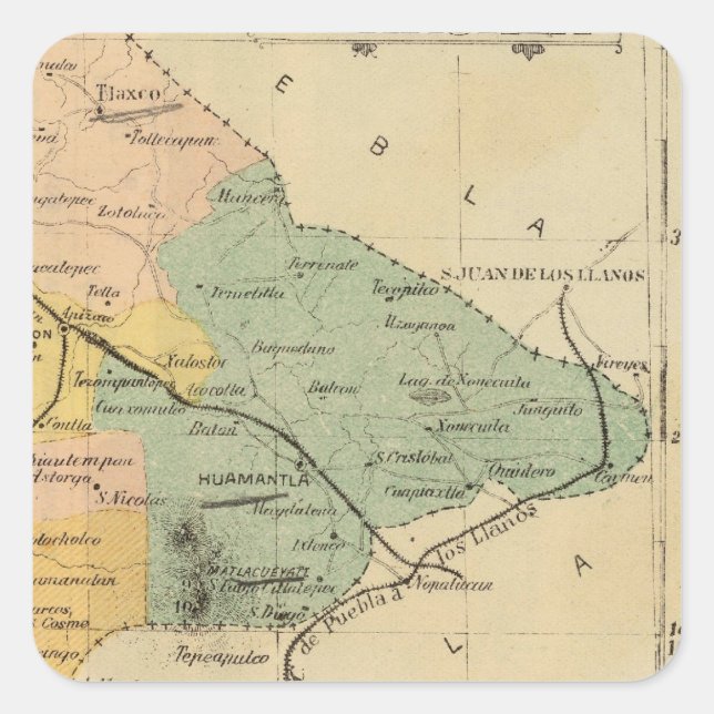 Tlaxcala, Mexico Square Sticker (Front)