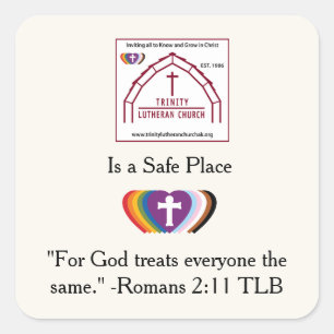 TLC Safe Space Square Sticker