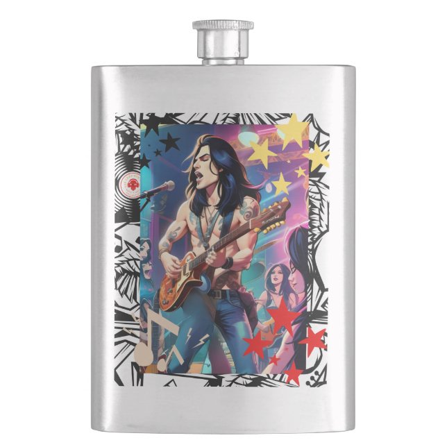 TLES Animated Rocker Zippo Hip Flask (Front)