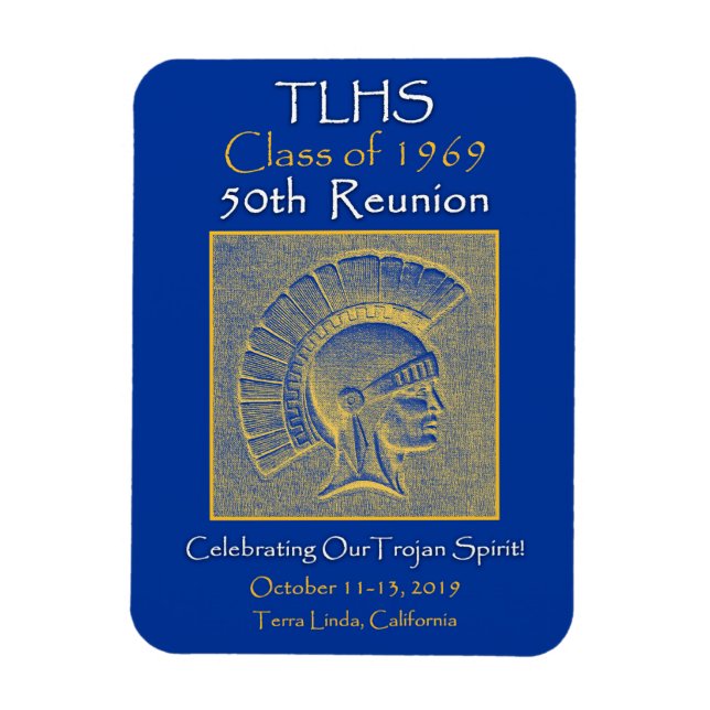 TLHS Class of 1969 Trojan Spirit 50th Reunion Magnet (Vertical)