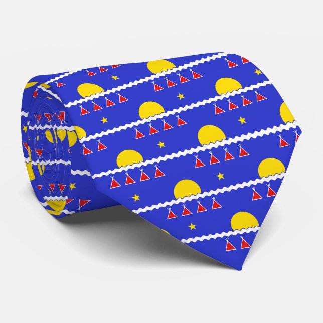 Tlicho Flag Souvenir Ties Tlicho Nation Neckties (Rolled)
