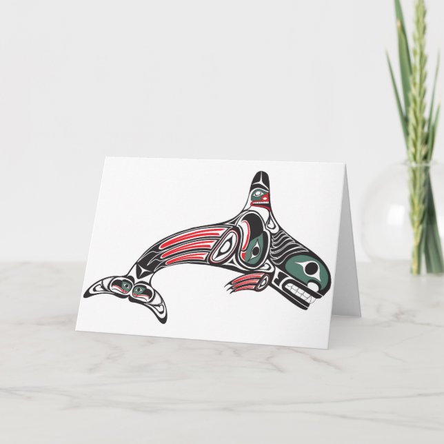 Tlingit Killer Whale & Eagle Card (Front)