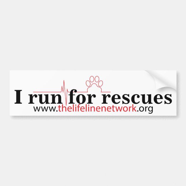TLN Run for Rescues Bumper Sticker (Front)