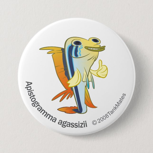 TM-01-Apistogramma agassizii 3 Inch Round Button (Front)