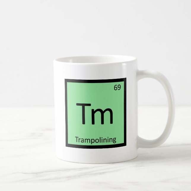 Tm - Trampolining Sports Chemistry Periodic Table Coffee Mug (Right)