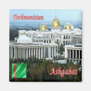 TM - Turkmenistan - Ashgabat - Panorama Magnet