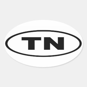 TN Tennessee Oval Sticker