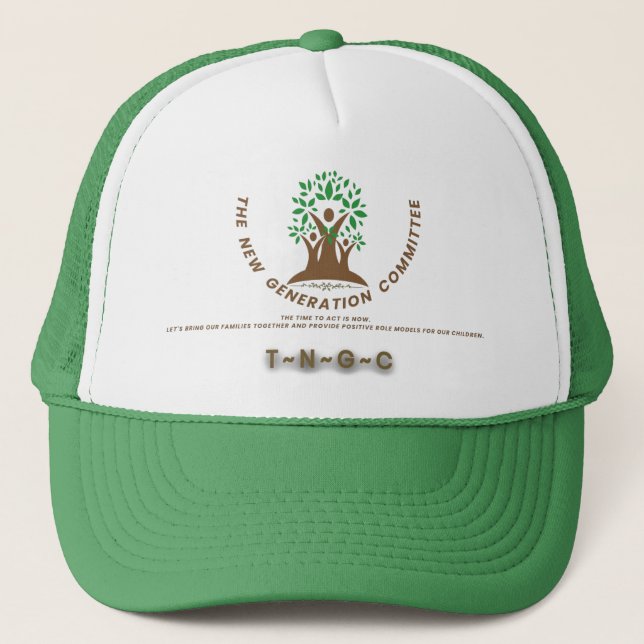 TNCG GREEN  & WHITE TRUCKER HAT (Front)