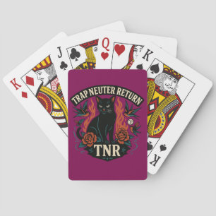 TNR Rockabilly Cat Trap Neuter Return Vintage Tat Playing Cards