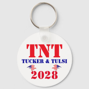 TNT Campaign Tucker & Tulsi 2028 USA President Keychain