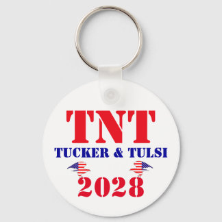 TNT Campaign Tucker & Tulsi 2028 USA President Keychain