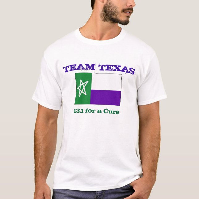 TNT TX Flag, TEAM TEXAS, 13.1 for a Cure T-Shirt (Front)