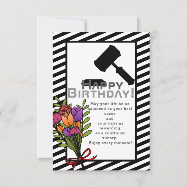 To a brilliant lawyer's birthday card (Front)