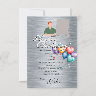 To a brilliant software engineer's birthday card