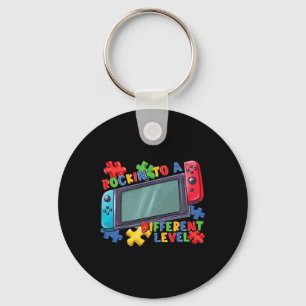 To A Different Level Gamer 2024 Video Game Autism Keychain