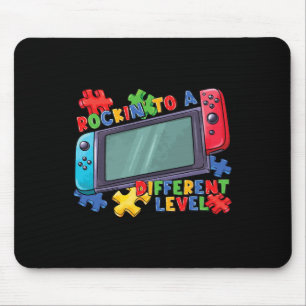 To A Different Level Gamer 2024 Video Game Autism  Mouse Pad