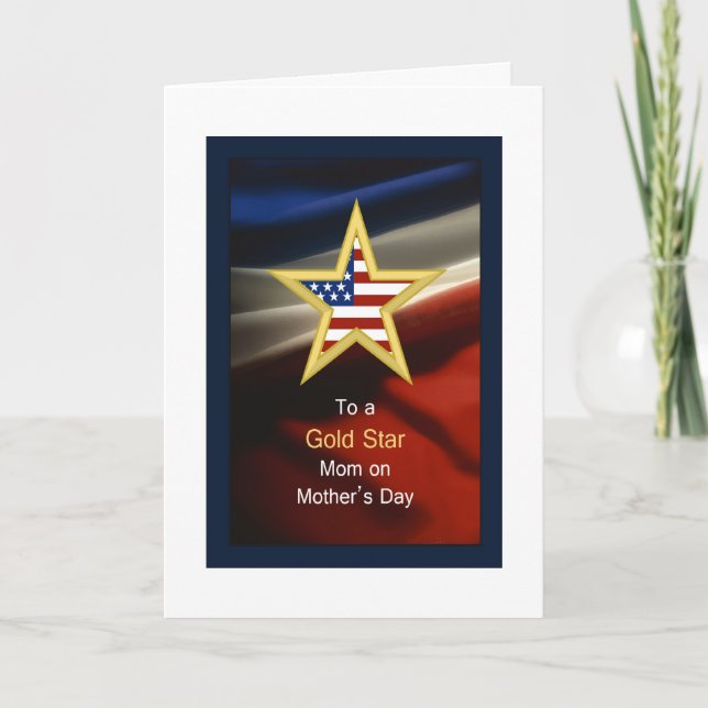 To a Gold Star Mom on Mother's Day - Tribute Card (Front)
