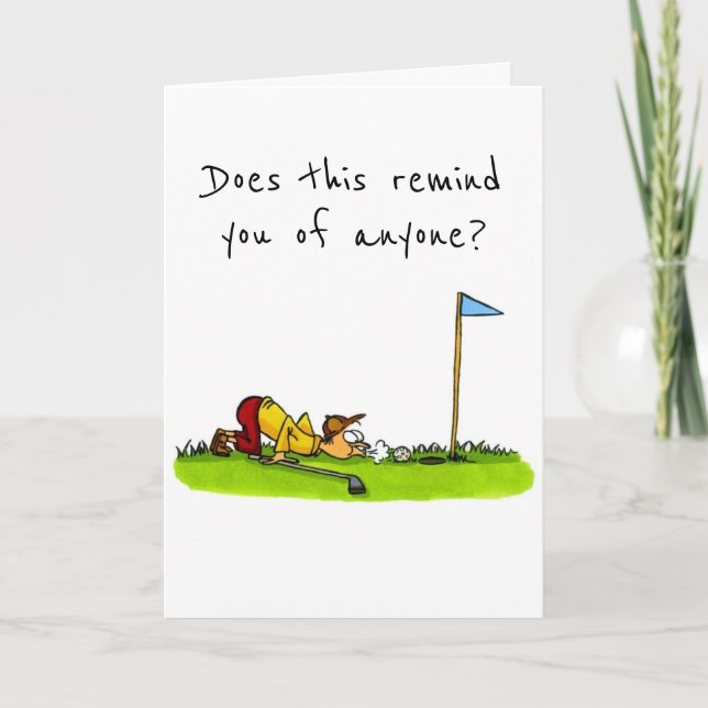 TO A *GOLFER* ON YOUR BIRTHDAY CARD (Front)