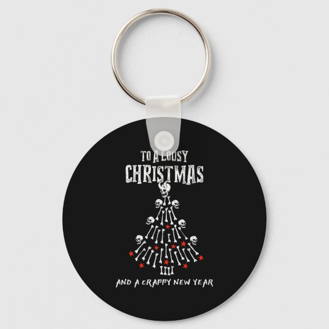 To A Lousy Christmas And A Crappy New Year (anti X Keychain (Front)